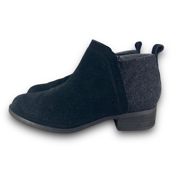 Toms Black Suede Ankle Booties, Women’s Size 5 - Picture 2 of 10